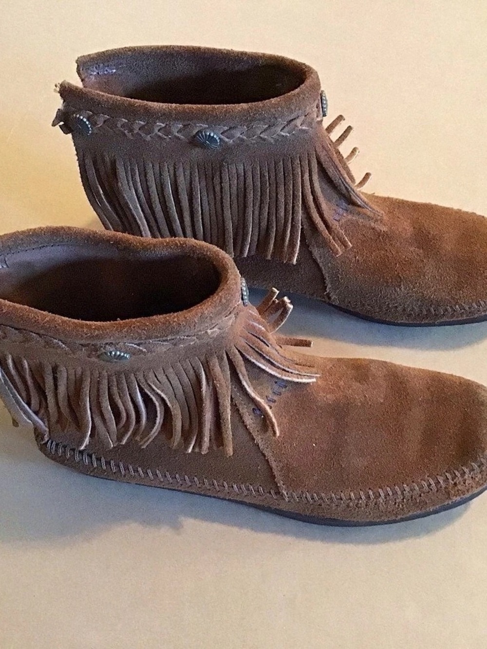 Minnetonka High Top Back Zip Boot Brown Size 8 #Fall #RalphLauren #Western #boho